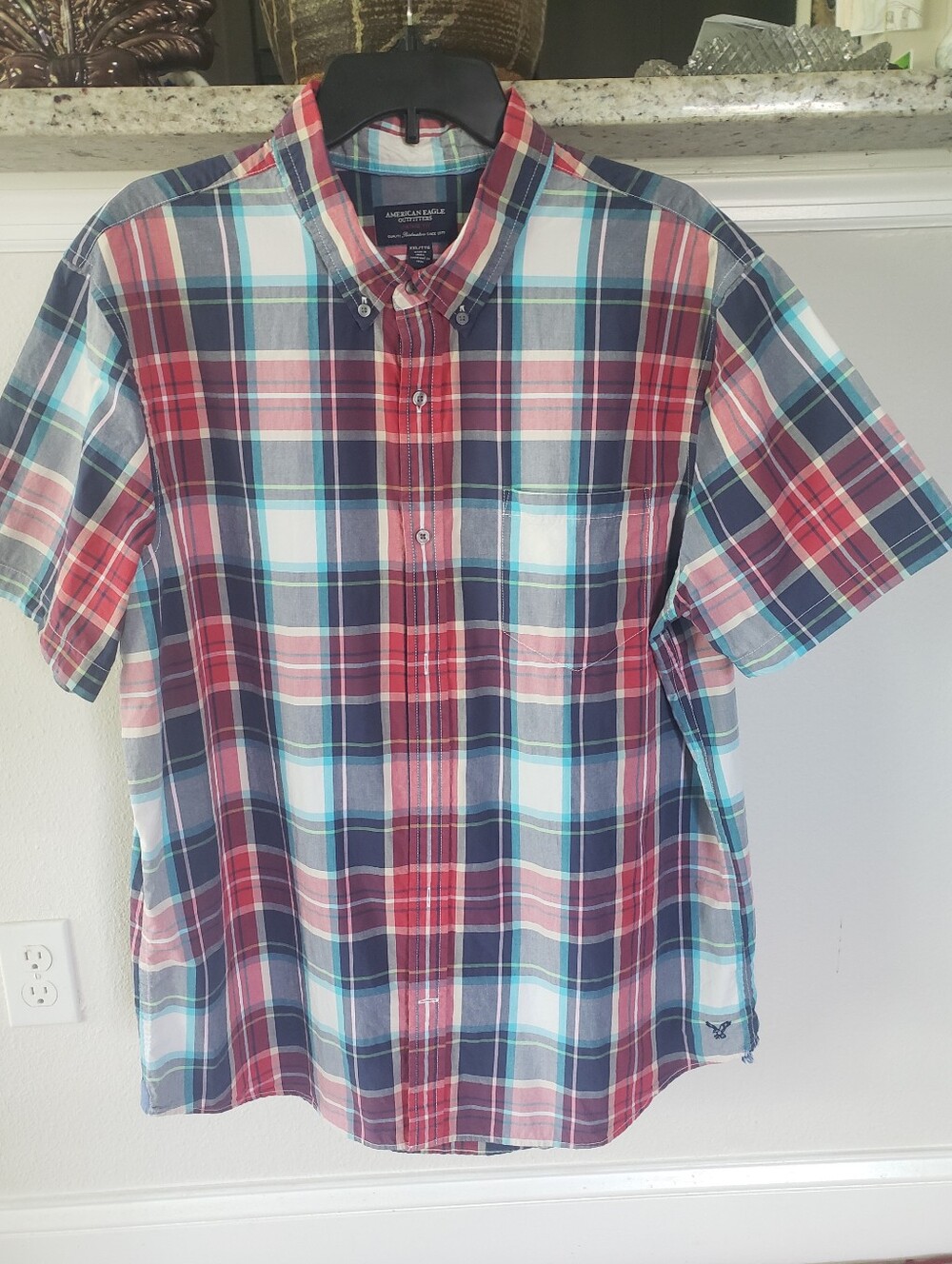 American Eagle Madras Shirt XXL